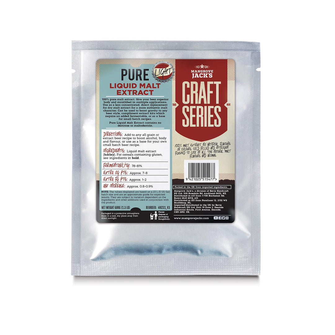 Mangrove Jacks Pure Liquid Malt Extract - Light 600g