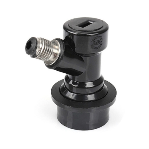 Disconnect threaded ball lock black-liq