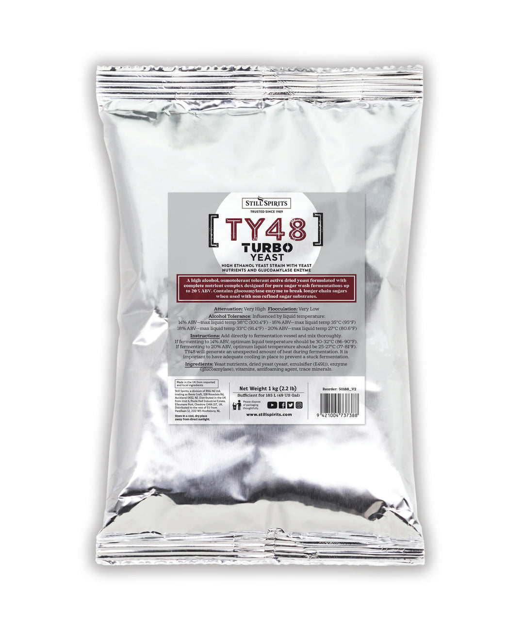 TY48 Turbo yeast with AG (PP) 1Kg