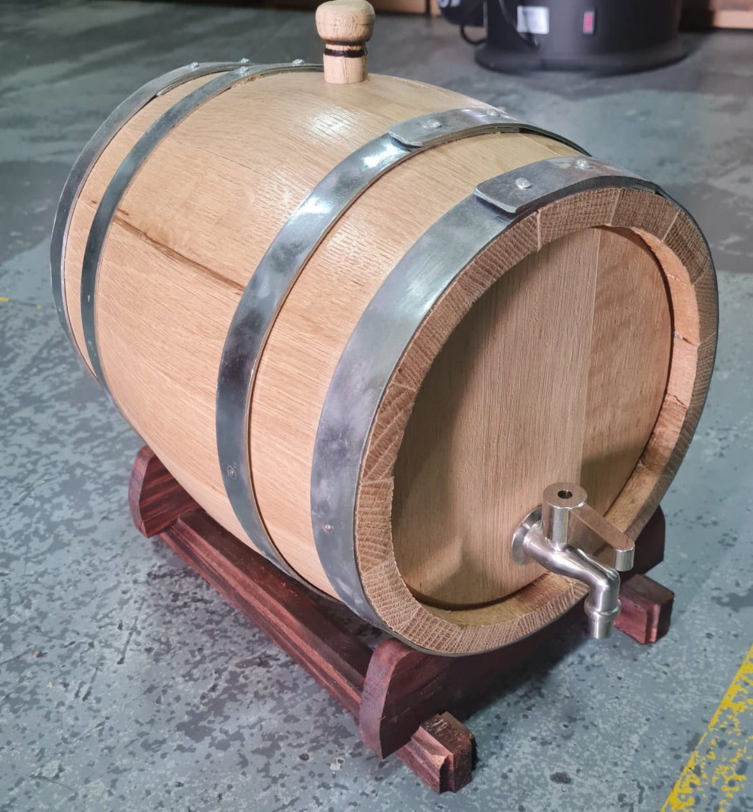6lt French Oak Cask with Stand & SS Tap